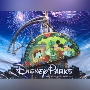 DISNEY Christmas Vinyl Record Purse Handbag Mickey/Minnie Mouse, Scrooge McDuck